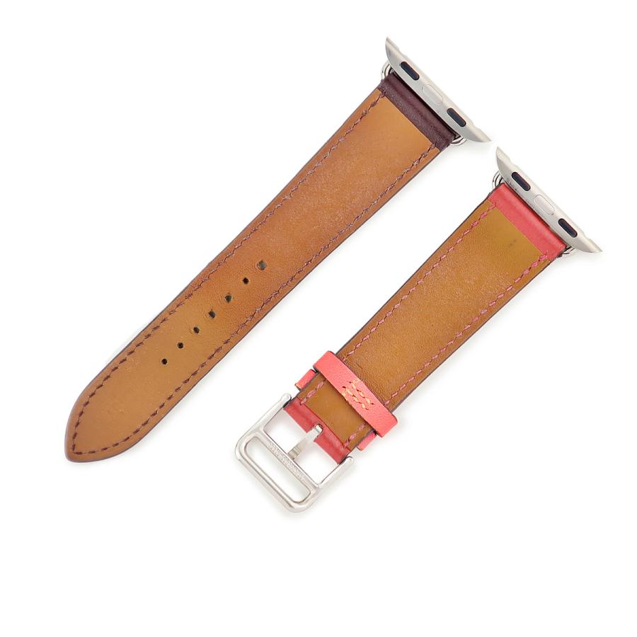 美品✨HERMES エルメス アップルウォッチ用ベルト ヴォースイフト レッド HERMES（エルメス） 純正 アップルウォッチ 38 40 41mm用 ヴォー