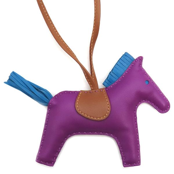 新品！　エルメス　ロデオMM 紫系 HERMES（エルメス） バッグチャーム ロデオMM アニョーミロ マルチ