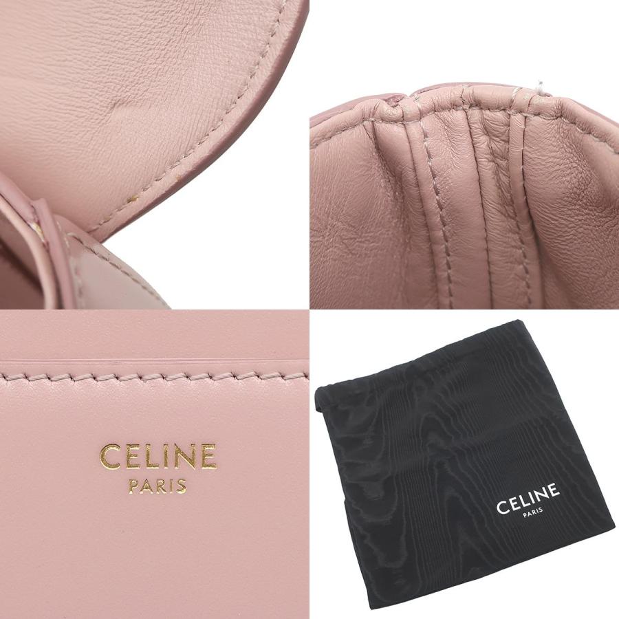 セリーヌ CELINE ショルダーバッグ ブザス 16 セーズ カーフ ピンク ゴールド金具 188013 【保存袋】【中古】 CELINE（セリーヌ） ショルダーバッグ ブザス 16 セーズ カーフ ピンク