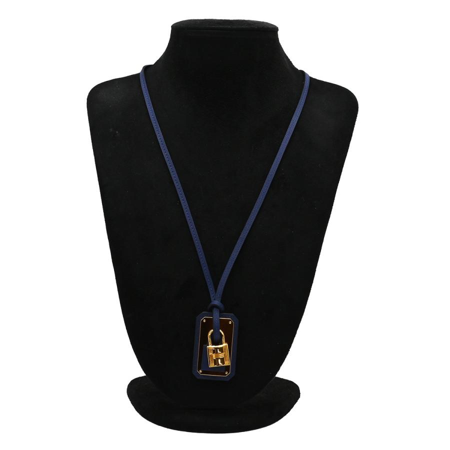 HERMES（エルメス） ネックレス オーケリー GM GP ネイビー 紺 青