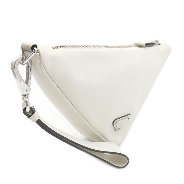 極美品 PRADA プラダ クラッチバッグ ポーチ ナイロン 三角ロゴ 白タグ PRADA（プラダ） クラッチバッグ トライアングル クラッチ レザー