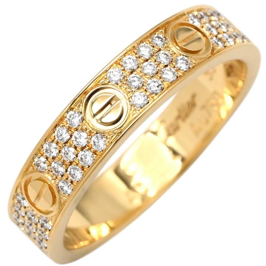 LOVE（Cartier） カルティエ リング 指輪 ラブ ミニラブリング パヴェ