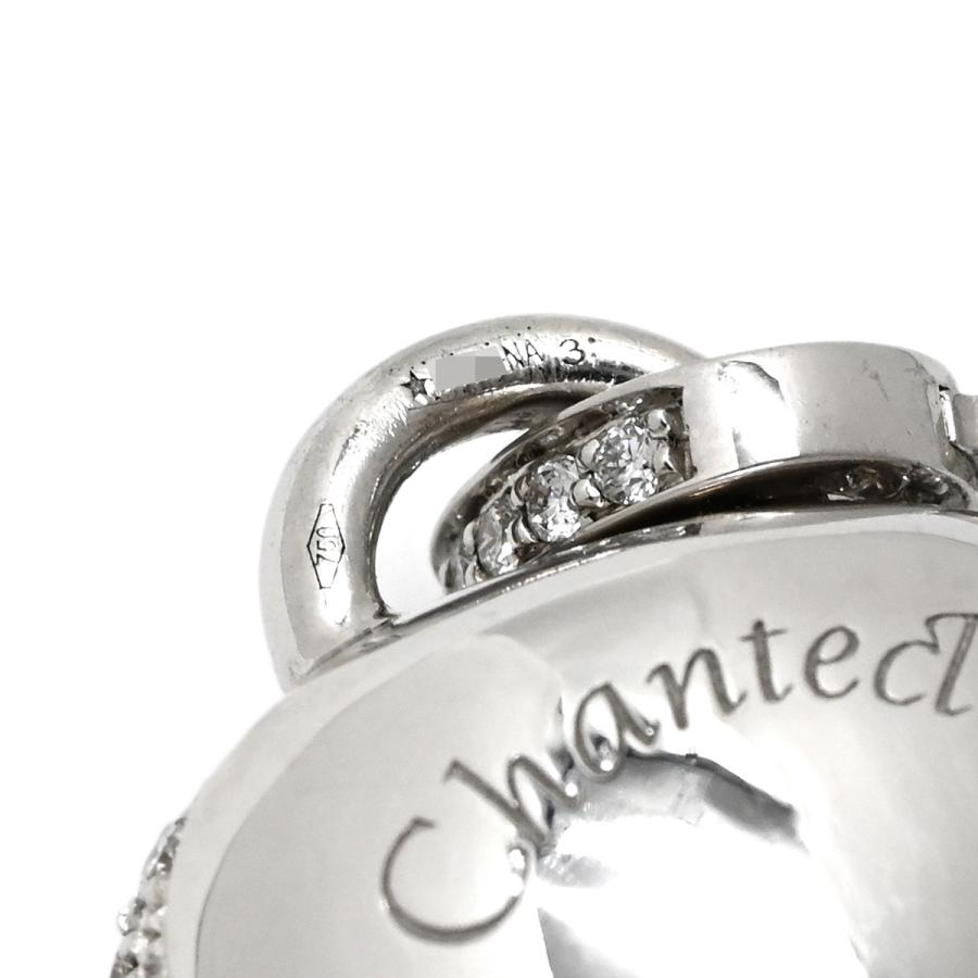 シャンテクレール　k18wg ダイヤモンド　ネックレスチャーム　カンパネッレ シャンテクレール ペンダントトップ カンパネッレ ベルチャーム ダイヤ