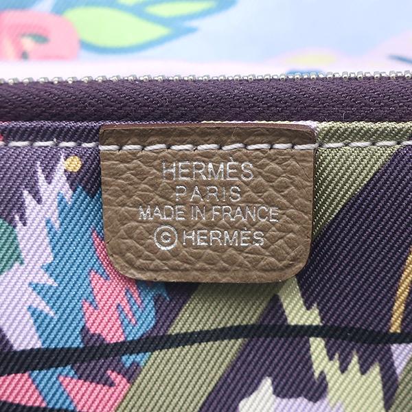 エルメス 長財布 アザップロング アザップロング シルクイン ヴォーエプソン グレー エトゥープ 新品 未使用 グレージュ K刻印(2025年製)の画像