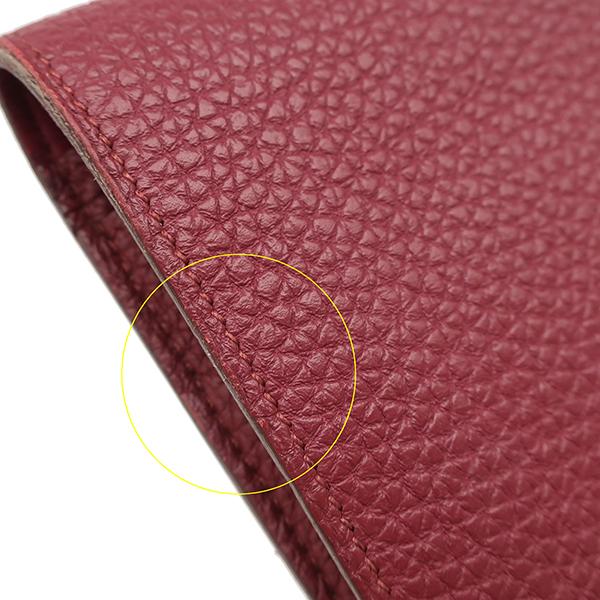 HERMES（エルメス） 長財布 ドゴン ドゴンGM トゴ レッド ルビー 赤