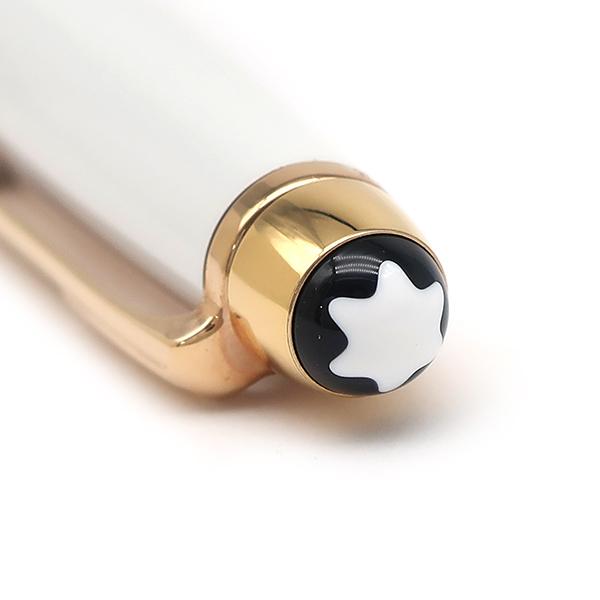 MONTBLANC ホワイトボールペン 箱付き 品の良い白×ゴールド本体 MONTBLANC（モンブラン） ボールペン ホワイト ソリテール GP ホワイト