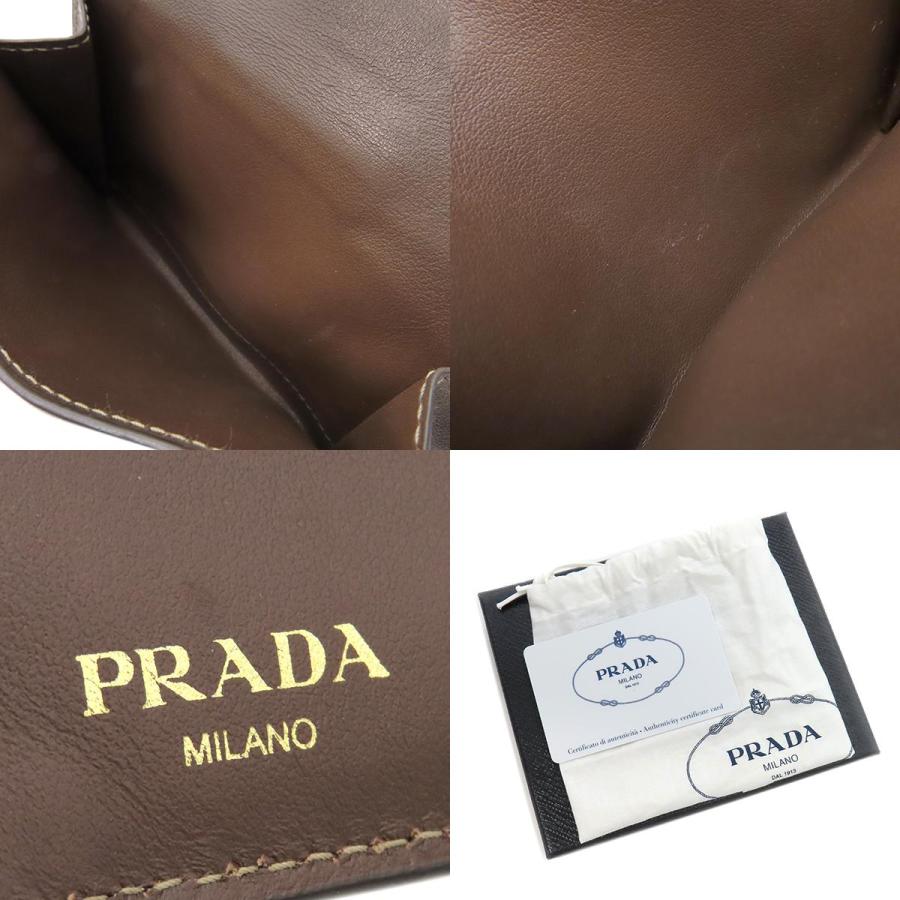 SAFFIANO（PRADA） プラダ 三つ折り財布 LOGO JACQUARD F ロゴ