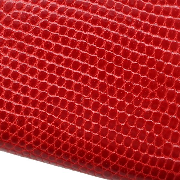 エルメス 長財布 ベアンクラシック リザード レッド ルージュヴィフ 赤 二つ折り財布 □G刻印の画像
