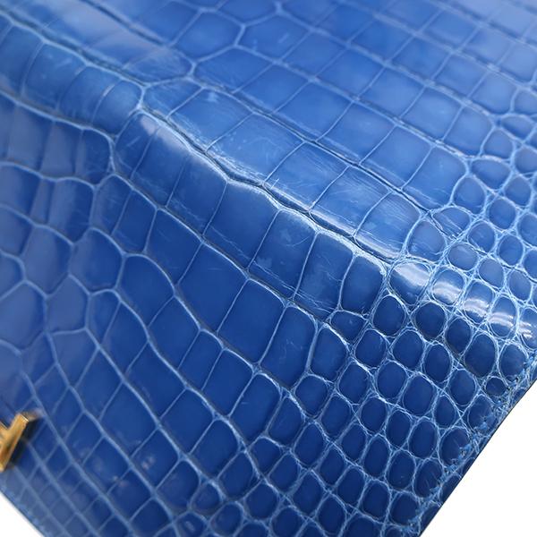 HERMES（エルメス） 長財布 ベアン ベアンスフレ アリゲーター ブルー