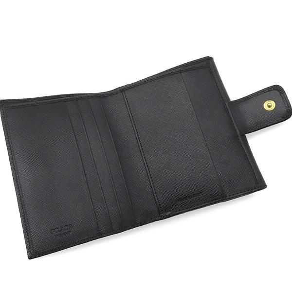 ＰＲＡＤＡ　プラダ　サフィアーノ　Wホックコンパクトウォレット　折り財布 SAFFIANO（PRADA） プラダ 二つ折り財布 サフィアーノ Wホック