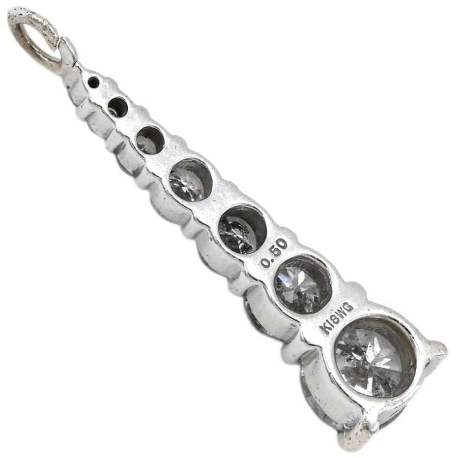ダイヤモンド0.52ct ネックレストップ チャーム スター K18 18金 G 
