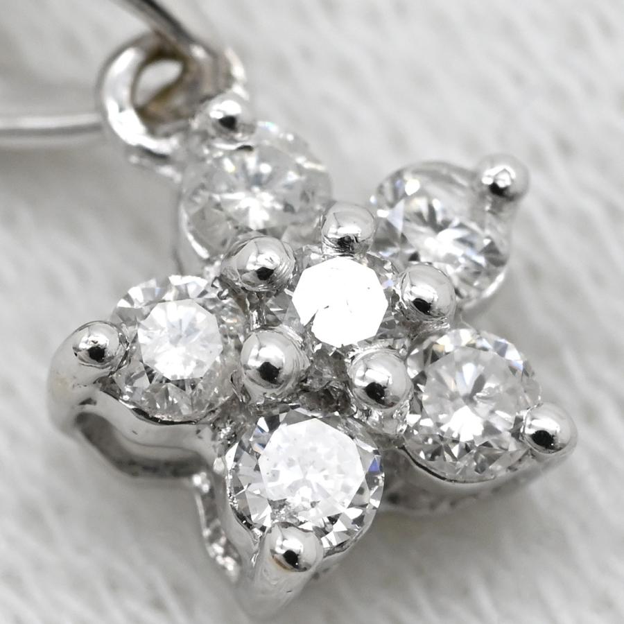 AU750 天然ダイヤモンド ペンダントトップ ペンダントトップ ダイヤモンド 0.13ct シルバー ホワイトゴールド