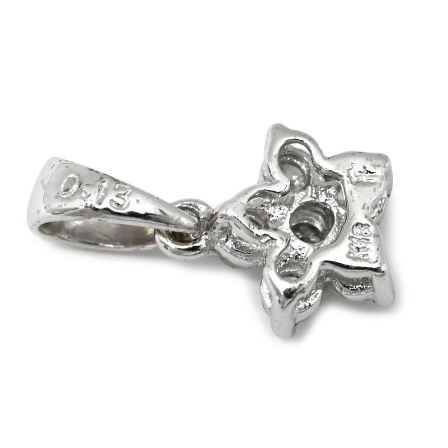 ペンダントトップ ダイヤモンド 0.13ct シルバー ホワイトゴールド 