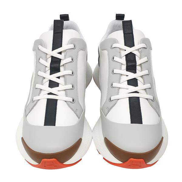 HERMES（エルメス） スニーカー ヒューゴ カーフ グレー グレーX