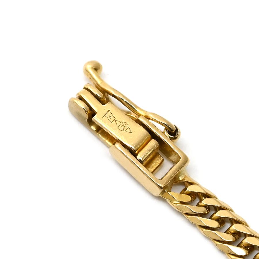 喜平 ブレスレット K18 18金 18.3cm 5.0g 6面 ダブル W K18YG