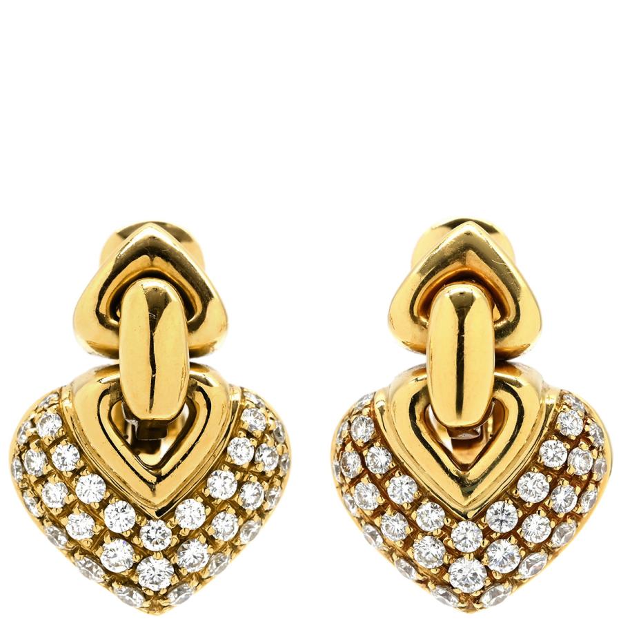 BVLGARI（ブルガリ） ピアス ドッピオ クオーレ ダイヤ ゴールド
