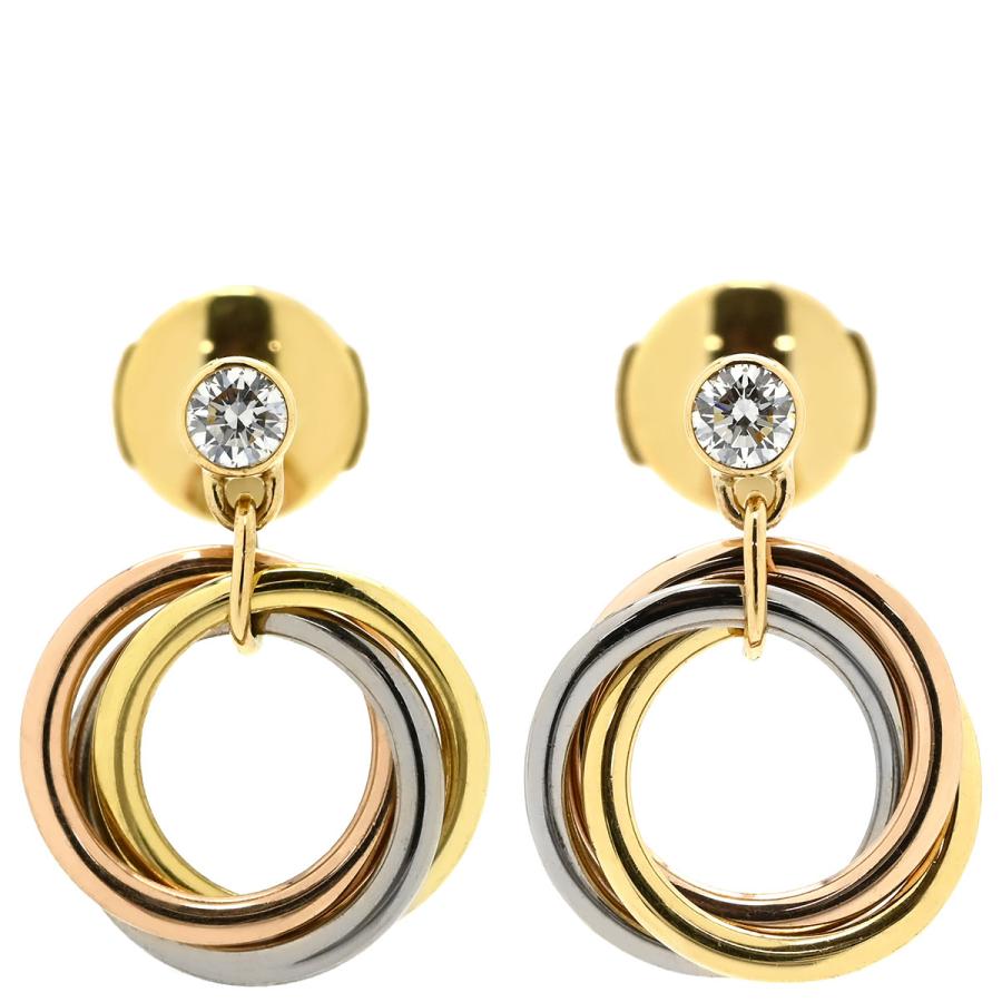 TRINITY（Cartier） カルティエ ピアス トリニティ ダイヤ マルチ