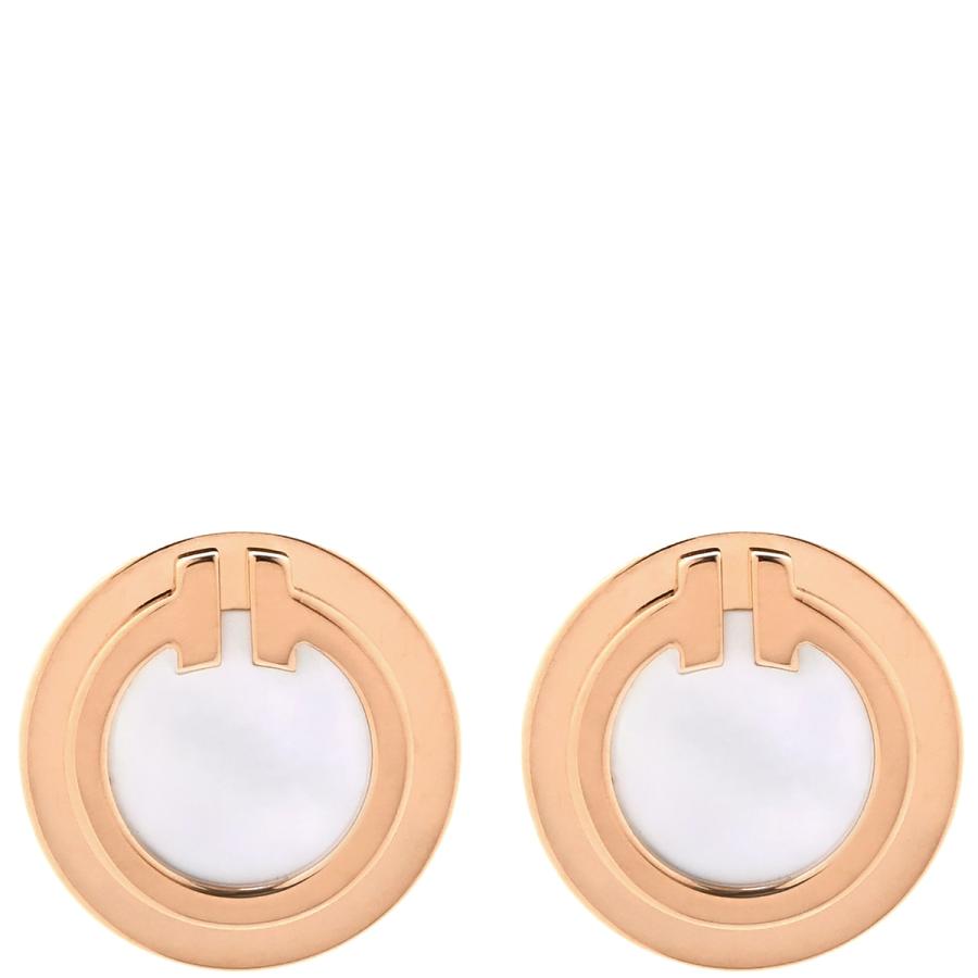 【美品】Tiffany & Co. サークルピアス TIFFANY&Co.（ティファニー） ピアス T マザーオブパール サークル