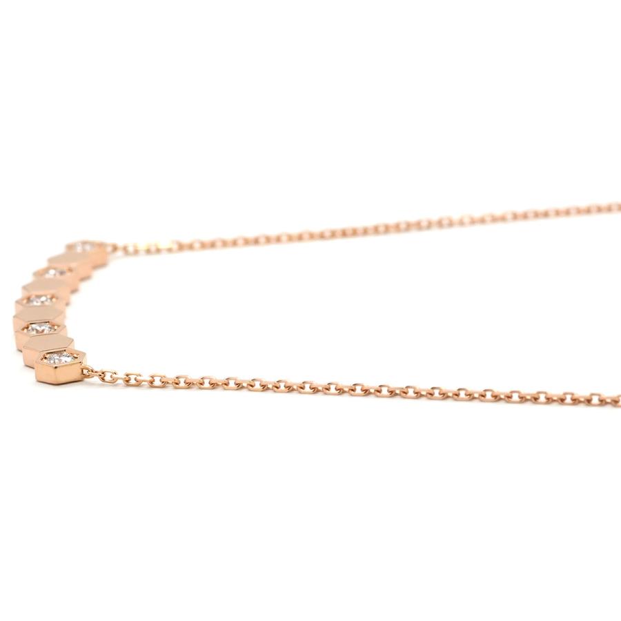 ショーメ ネックレス ビー マイ ラブ ビー マイ ラブ ペンダント ゴールド PG Chaumet Bee My Love ダイヤ 5粒 ハニカムモチーフ 083983_2