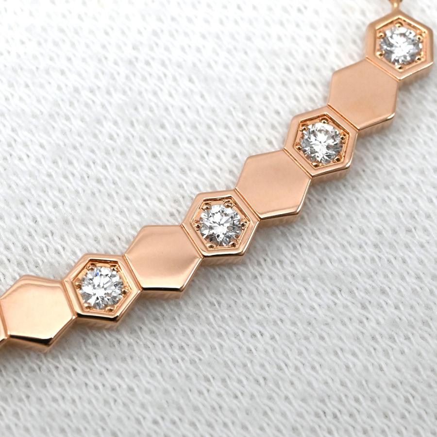 ショーメ ネックレス ビー マイ ラブ ビー マイ ラブ ペンダント ゴールド PG Chaumet Bee My Love ダイヤ 5粒 ハニカムモチーフ 083983_7