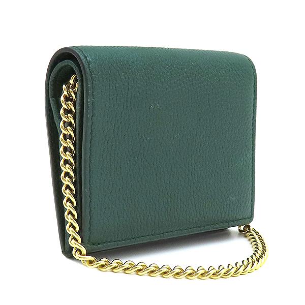GUCCI　２つ折り財布　ズゥミ　チェーンウォレット　グリーン　グッチ GUCCI（グッチ） 二つ折り財布 ズゥミ ズゥミ ミニ チェーンウォレット