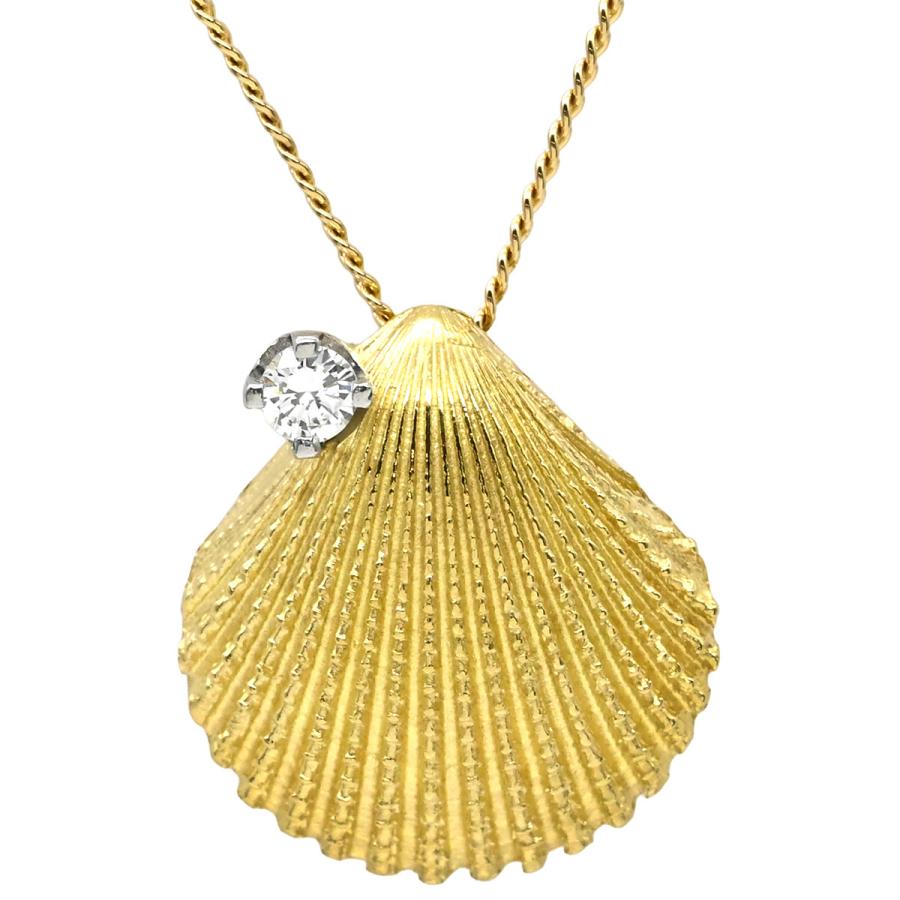 TIFFANY&Co.（ティファニー） ネックレス シェルモチーフ 1Pダイヤ
