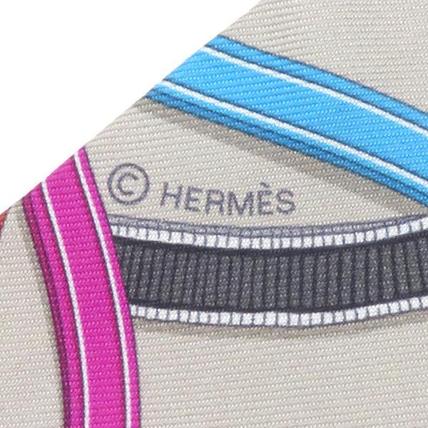 エルメス スカーフ ツイリー ツイリー シルク マルチカラー グレー系 新品 未使用 【Harnais Legendaire/伝説のハーネス】 H064299S 06_3