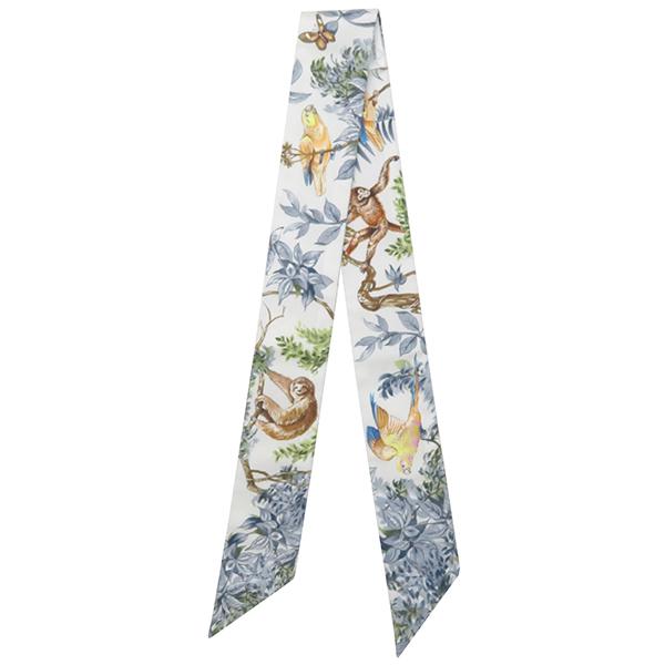 エルメス スカーフ ツイリー ツイリー シルク グレー グリペール×ジョーヌ×ヴェール 新品 未使用 【Equateur/赤道直下】_1