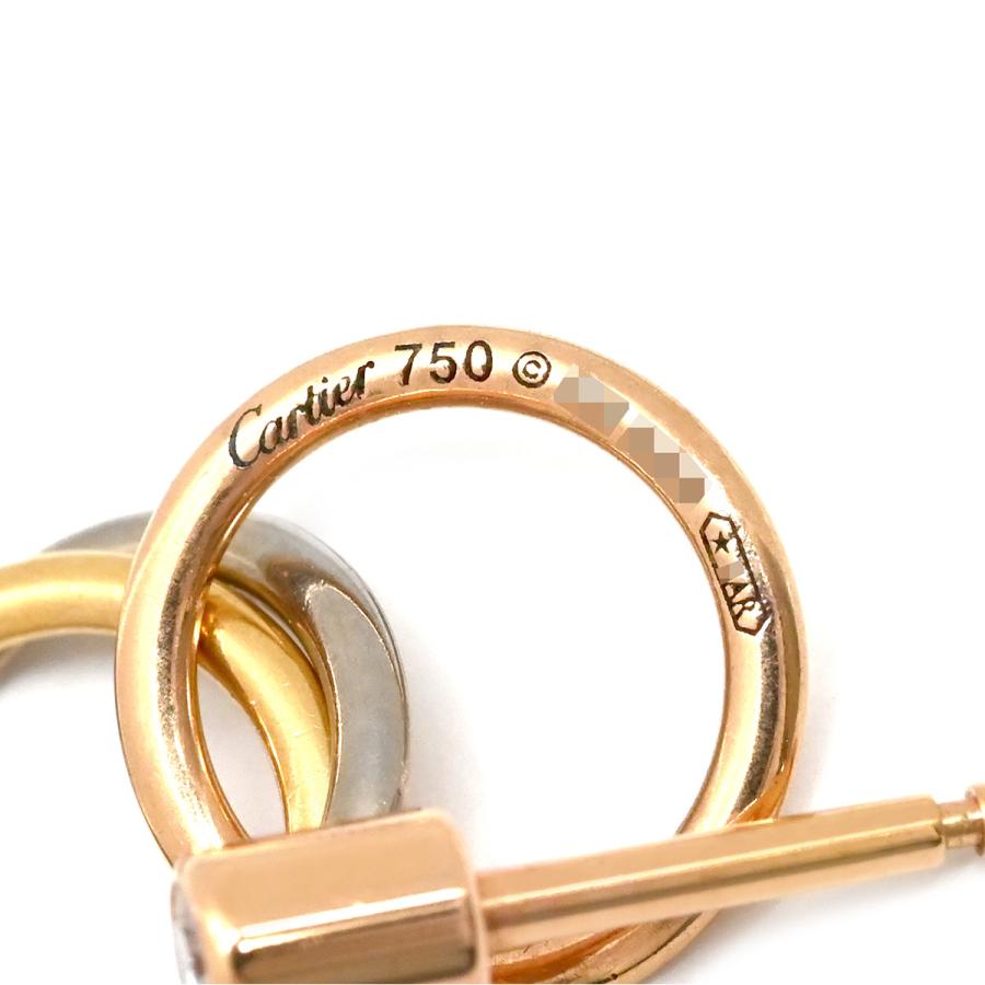 Cartierトリニティドゥ カルティエ18K(Au750)1Pダイヤピアス TRINITY（Cartier） カルティエ ピアス トリニティ ダイヤ マルチ