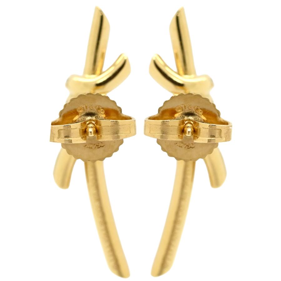 Tiffany(ティファニー) ノット　ピアス　18K イエローゴールド　片方 TIFFANY&Co.（ティファニー） ピアス ノット ダイヤモンドピアス