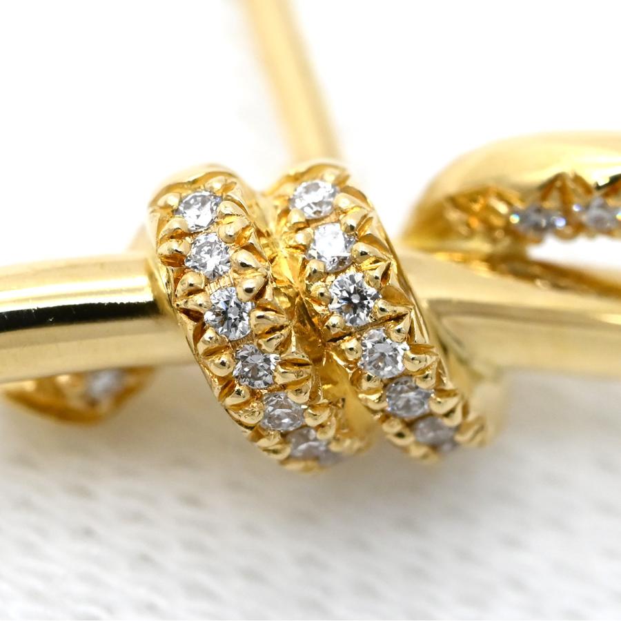 Tiffany(ティファニー) ノット　ピアス　18K イエローゴールド　片方 TIFFANY&Co.（ティファニー） ピアス ノット ダイヤモンドピアス