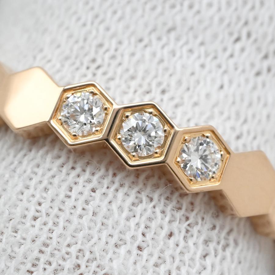 CHAUMET（ショーメ） リング 指輪 ビー ドゥ ダイヤ3P ゴールド ピンク