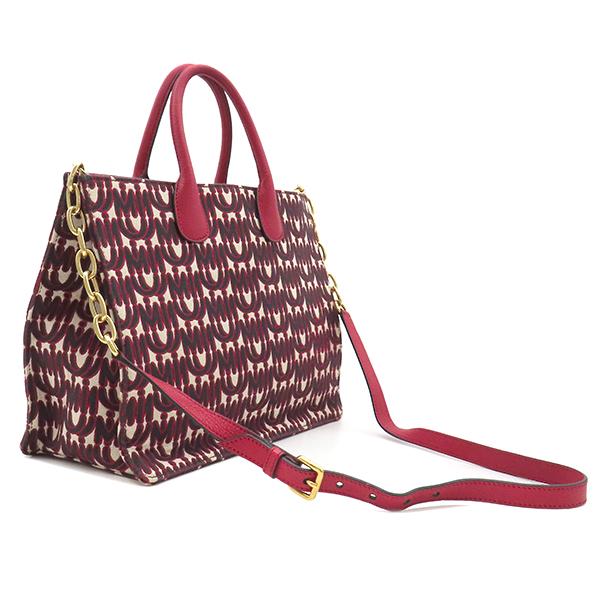 miu miu（ミュウミュウ） 2WAYバッグ 2WAY トート キャンバス レッド
