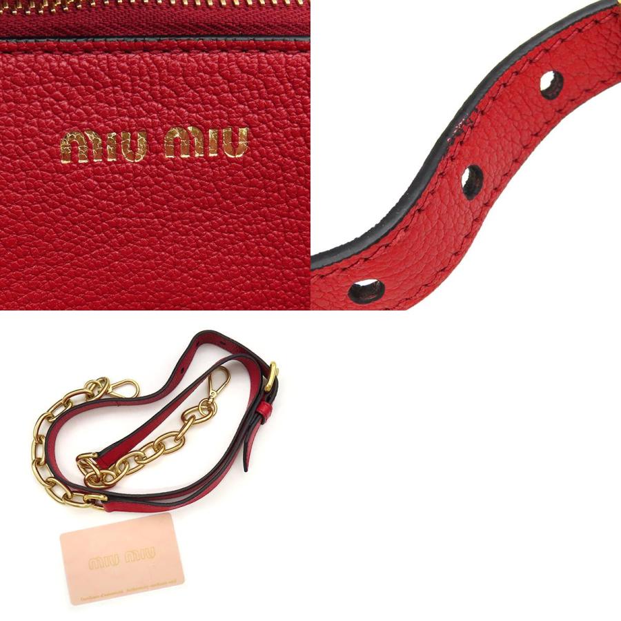 miu miu（ミュウミュウ） 2WAYバッグ 2WAY トート キャンバス レッド