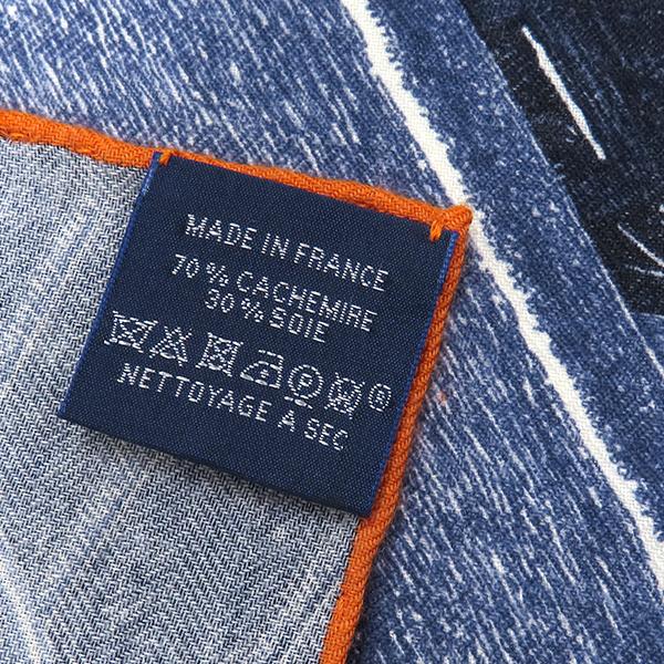 HERMES（エルメス） ストール カレ カレ100 CARRE カシミヤ ネイビー