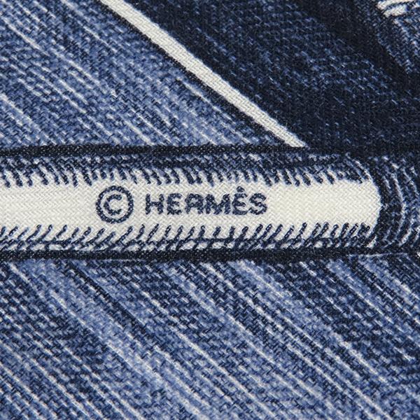HERMES（エルメス） ストール カレ カレ100 CARRE カシミヤ ネイビー