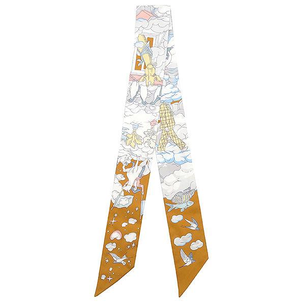 HERMES（エルメス） スカーフ ツイリー ツイリー シルク ブラウン
