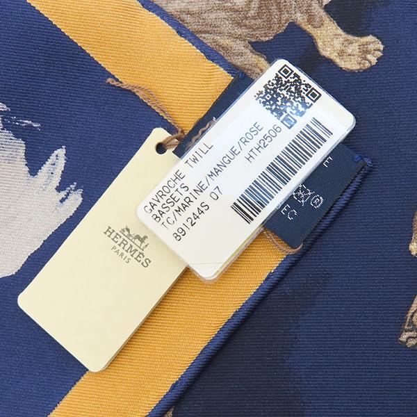 HERMES エルメス カレ45 ネイビー系 スカーフ ガヴロッシュ 美品 HERMES（エルメス） スカーフ ガヴロッシュ カレ45 ガヴロッシュ