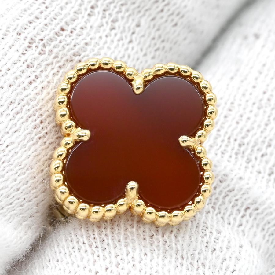 アルハンブラ ヴァンクリーフアーペル ピアス ヴィンテージ レッド YG