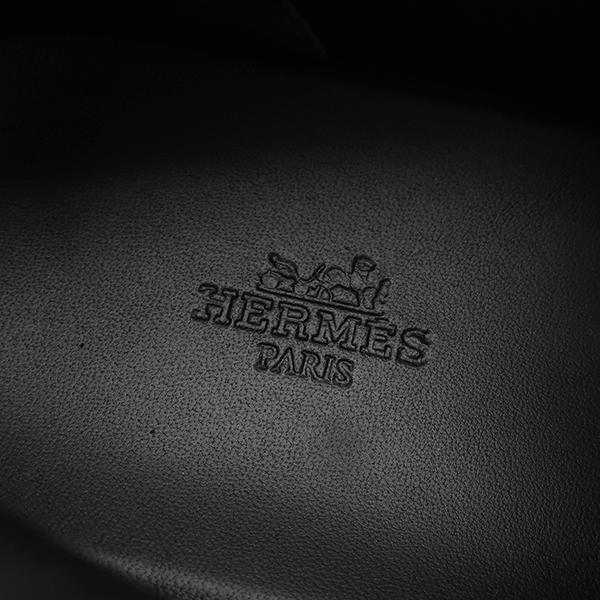 エルメス スニーカー バウンシング カーフ ブラック ブラック #41.5 黒 新品 未使用 H242810Zの画像