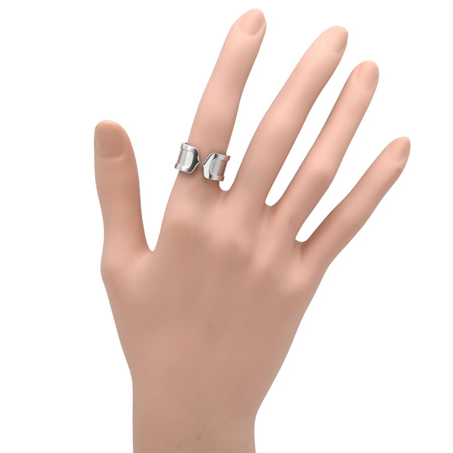 カルティエ C2リング LM 50号 ダイヤ付　保証書あり 美品 Cartier C DE CARTIER カルティエ リング 指輪 C2 C2リング LM シルバー