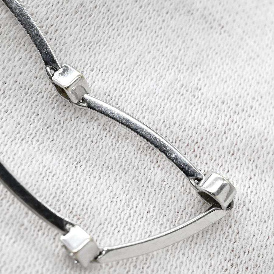 タサキ ブレスレット 8Pダイヤブレス シルバー ホワイトゴールド Au750 