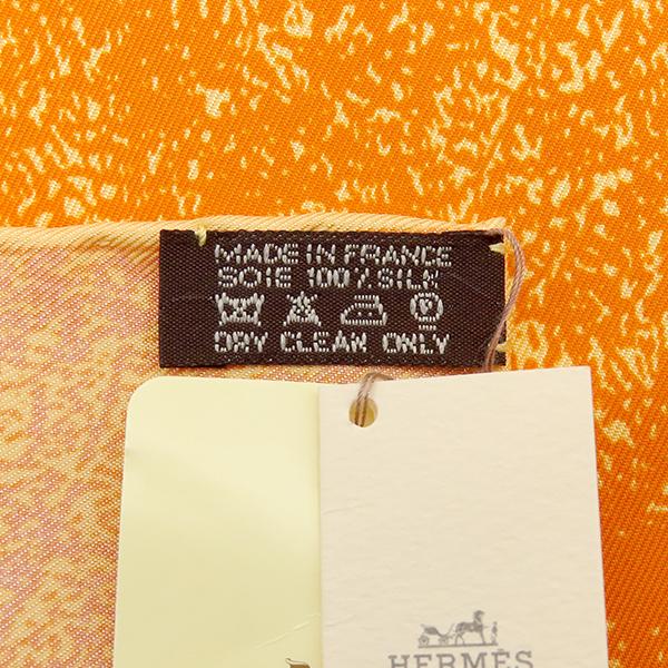 エルメス スカーフ ガヴロッシュ カレ45 ガヴロッシュ シルク オレンジ オレンジ系 新品 未使用 【AMIS POUR LA VIE/生涯の友人】の画像