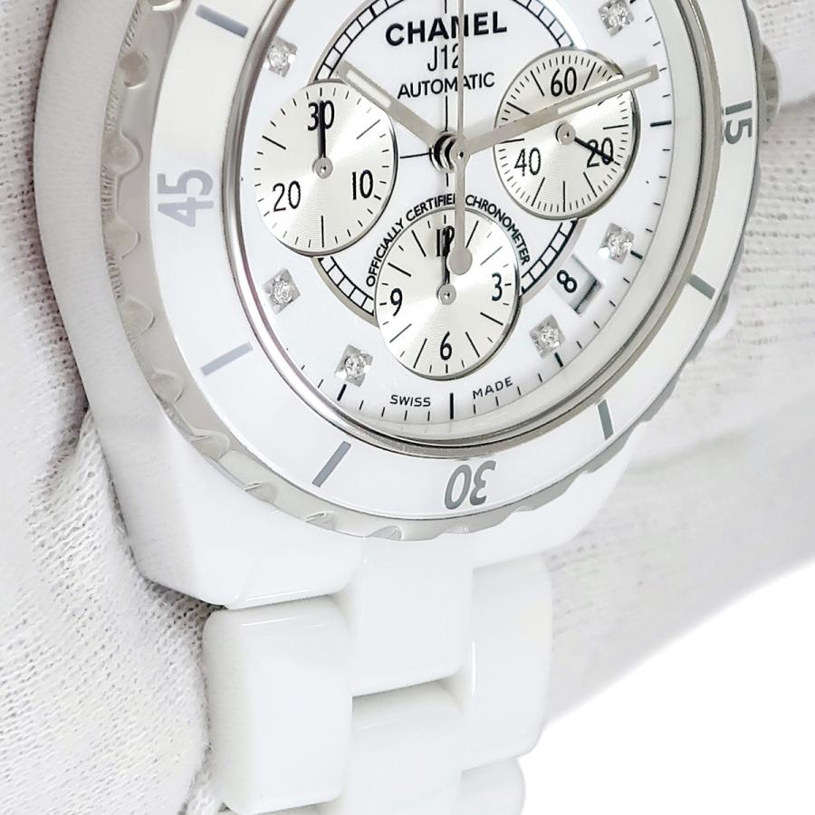 J12 【3年保証】 シャネル クロノグラフ 41mm H2009 OH済 純正ダイヤ