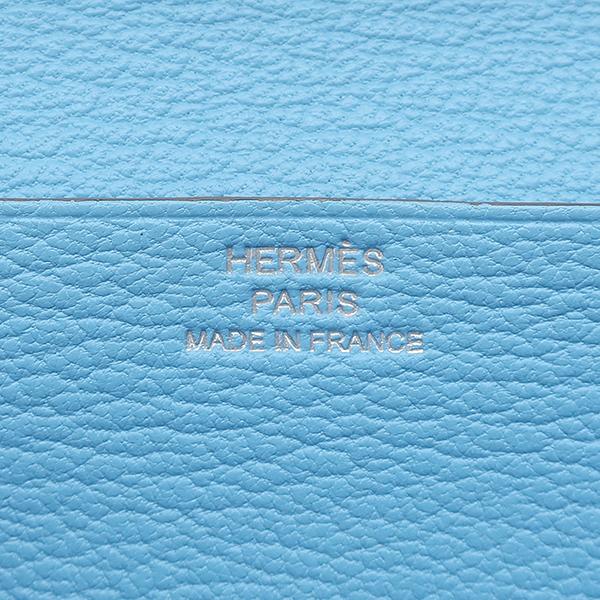 HERMES（エルメス） 長財布 ベアン ベアンスフレ シェーブル ブルー