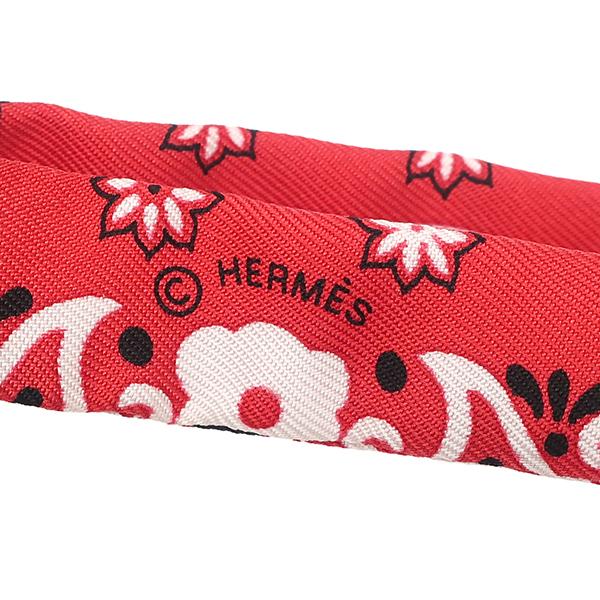 HERMES（エルメス） ネクタイ ヌーパピヨン シルク レッド ルージュ