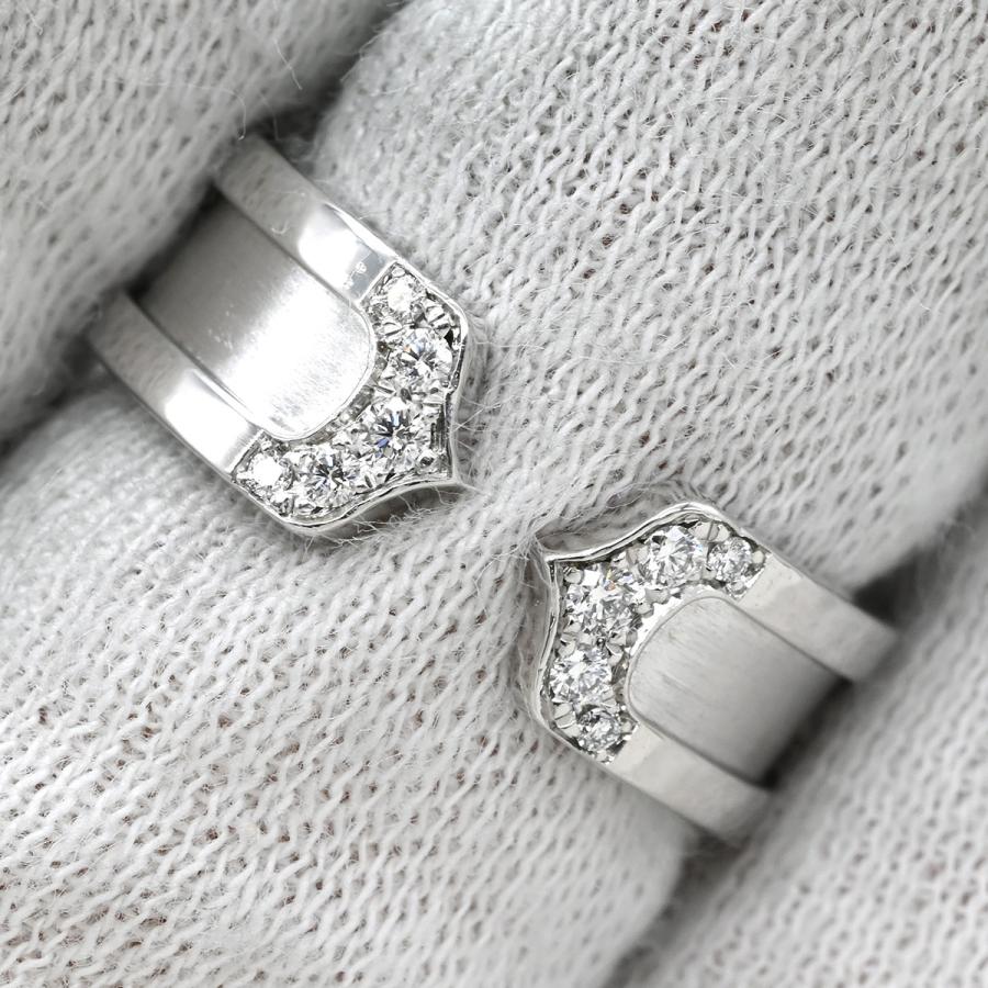 C DE CARTIER カルティエ リング 指輪 C2 ダイヤリング シルバー