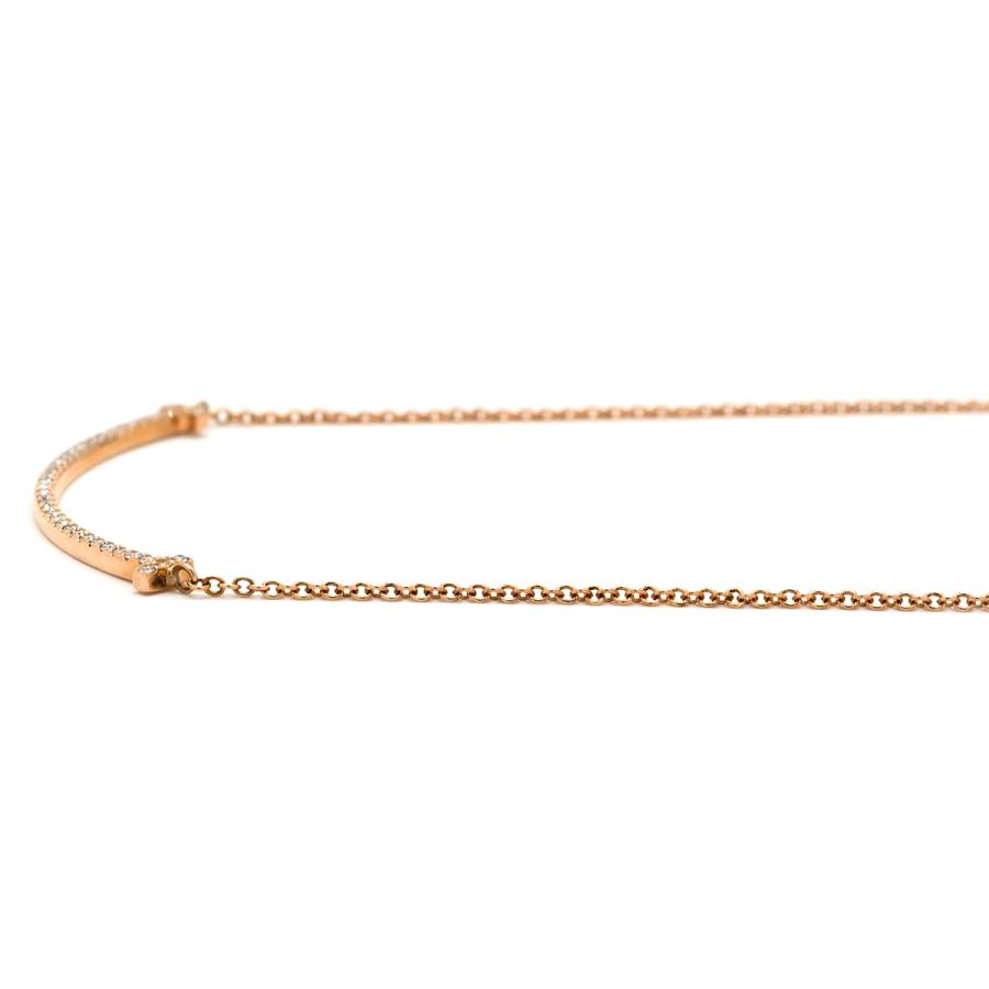 Tiffany&Co. Tスマイルペンダントネックレス 750YG スモール TIFFANY&Co.（ティファニー） ネックレス T スマイル ペンダント