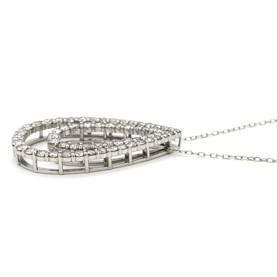 ネックレス ダイヤ 2.00ct シルバー プラチナシルバー Pt900×Pt850 2連 