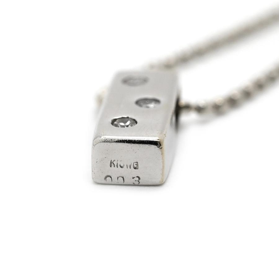 ネックレス ダイヤモンド シルバー ホワイトゴールド Au750 18K 18金